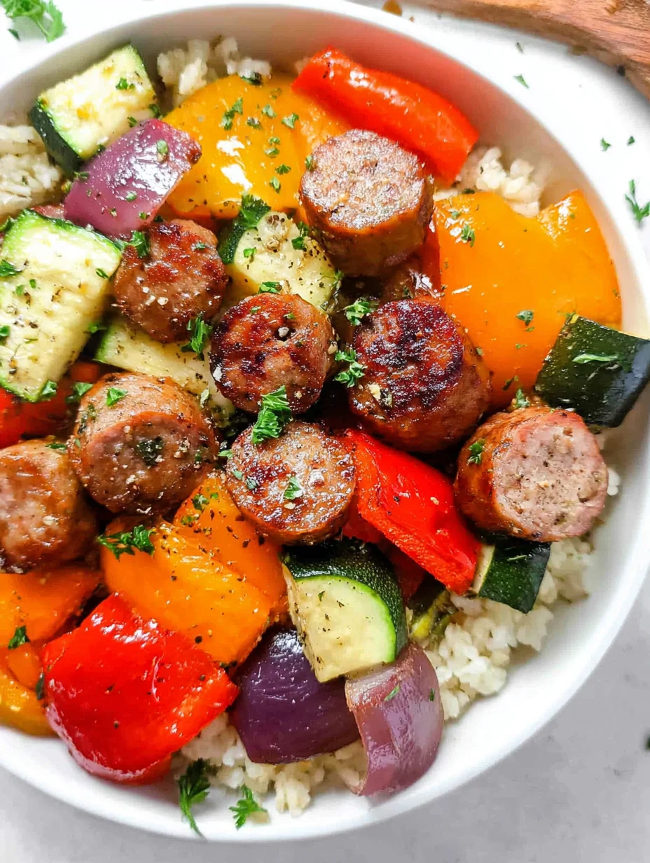 Air Fryer Chicken Sausage and Veggies