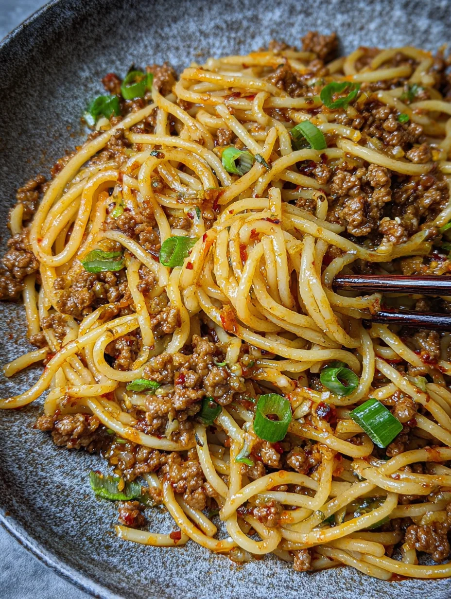 Asian Ground Beef Noodles