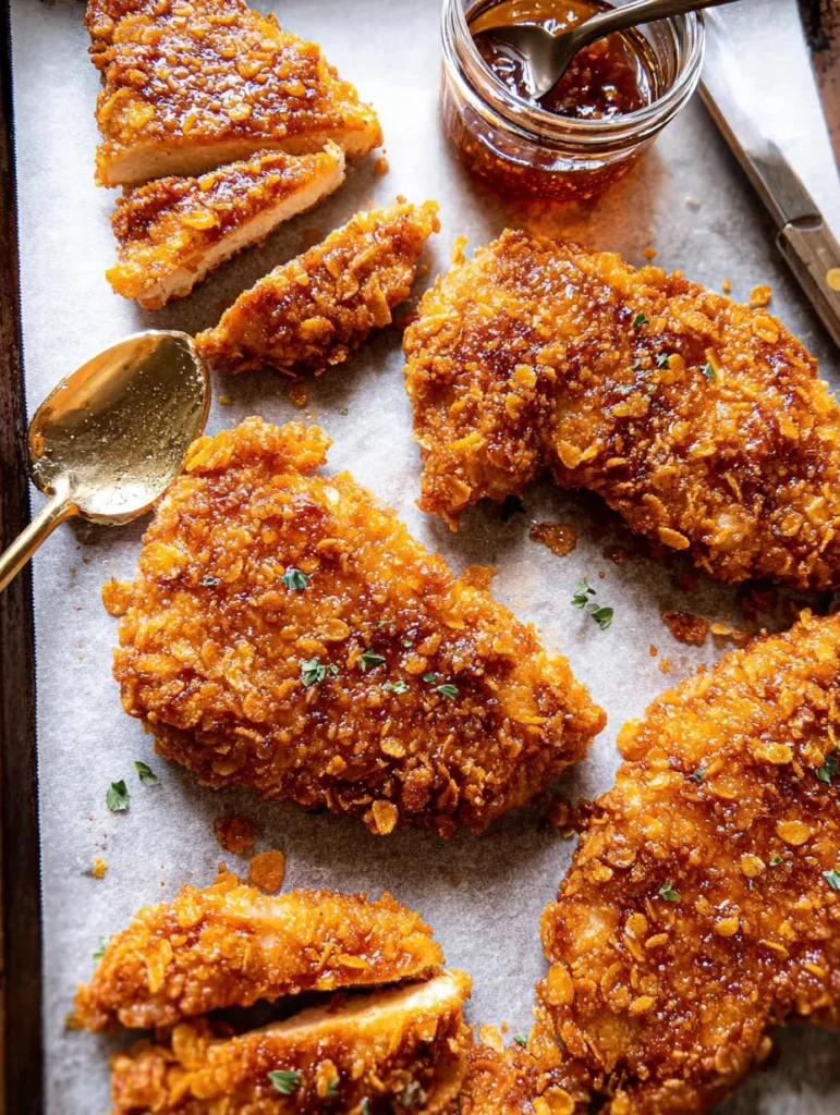 Baked Crunchy Hot Honey Chicken