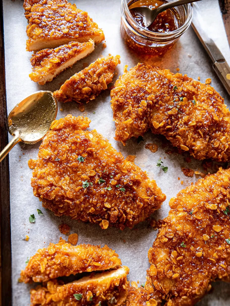 Baked Crunchy Hot Honey Chicken