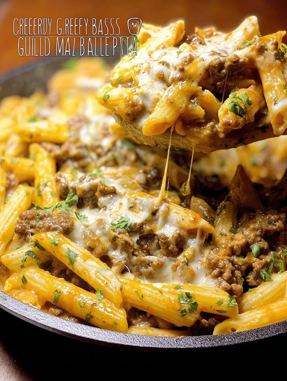 Cheesy Ground Beef Pasta Skillet