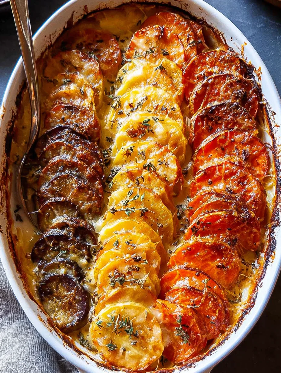 Cheesy Root Vegetable Gratin