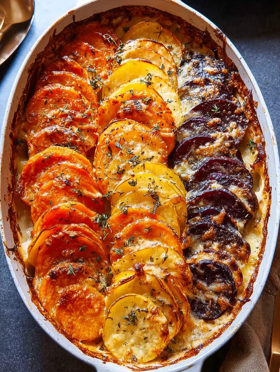 Cheesy Root Vegetable Gratin