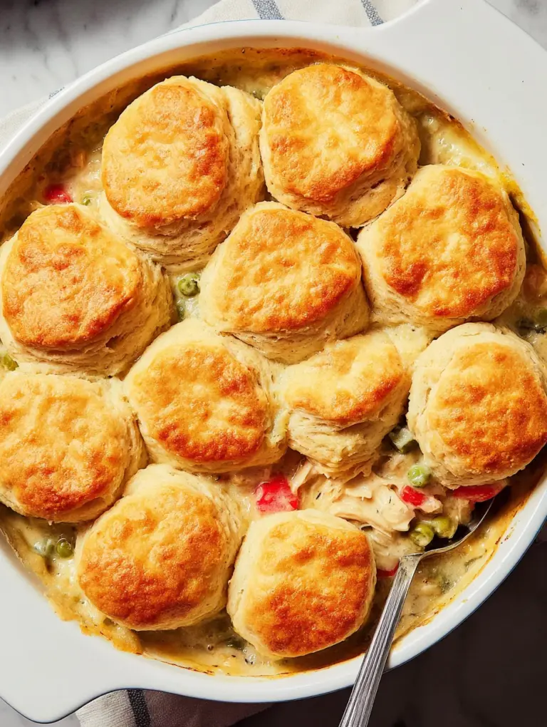 Chicken Pot Pie with Biscuits