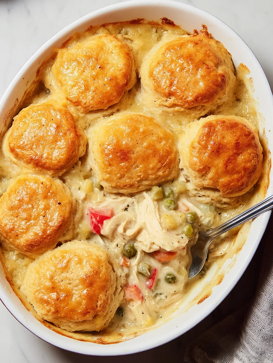 Chicken Pot Pie with Biscuits