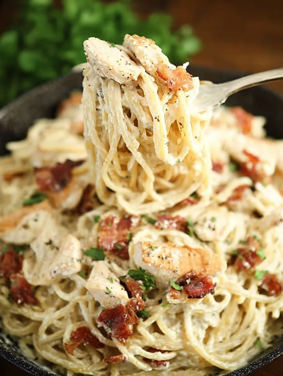 Cream Cheese Bacon Chicken Pasta