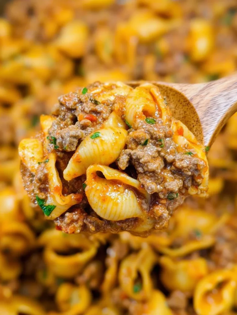 Creamy Beef and Shells