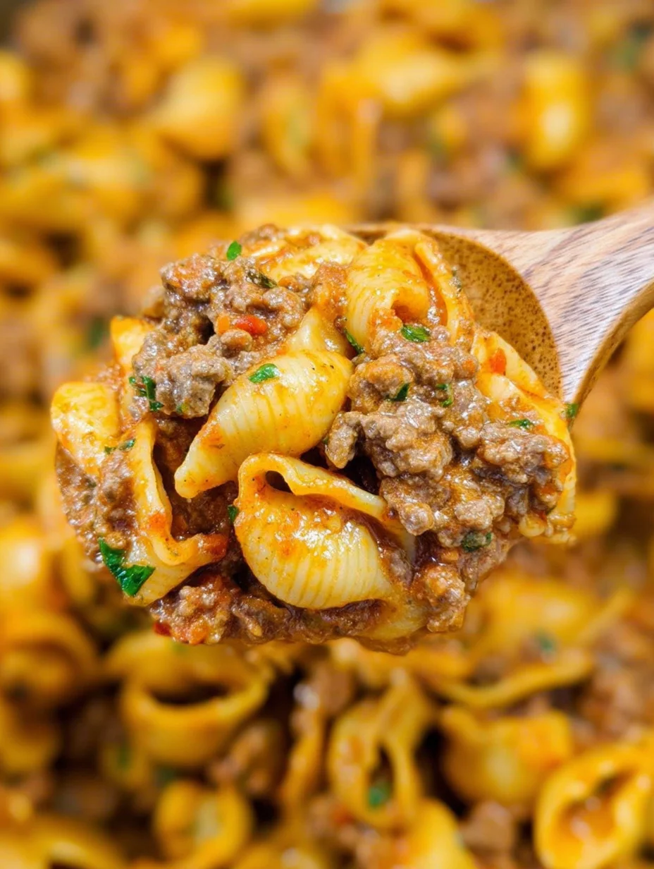 Creamy Beef and Shells
