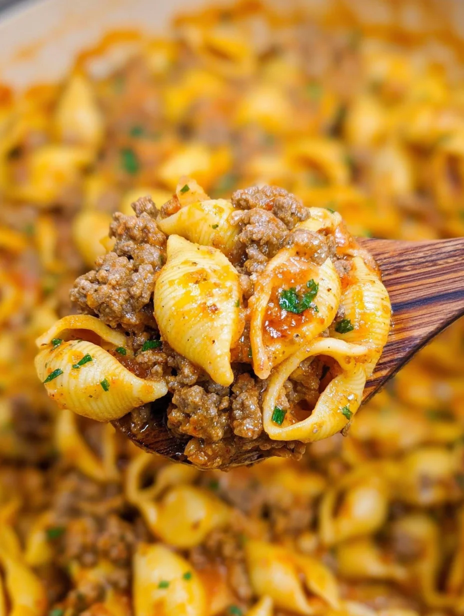 Creamy Beef and Shells