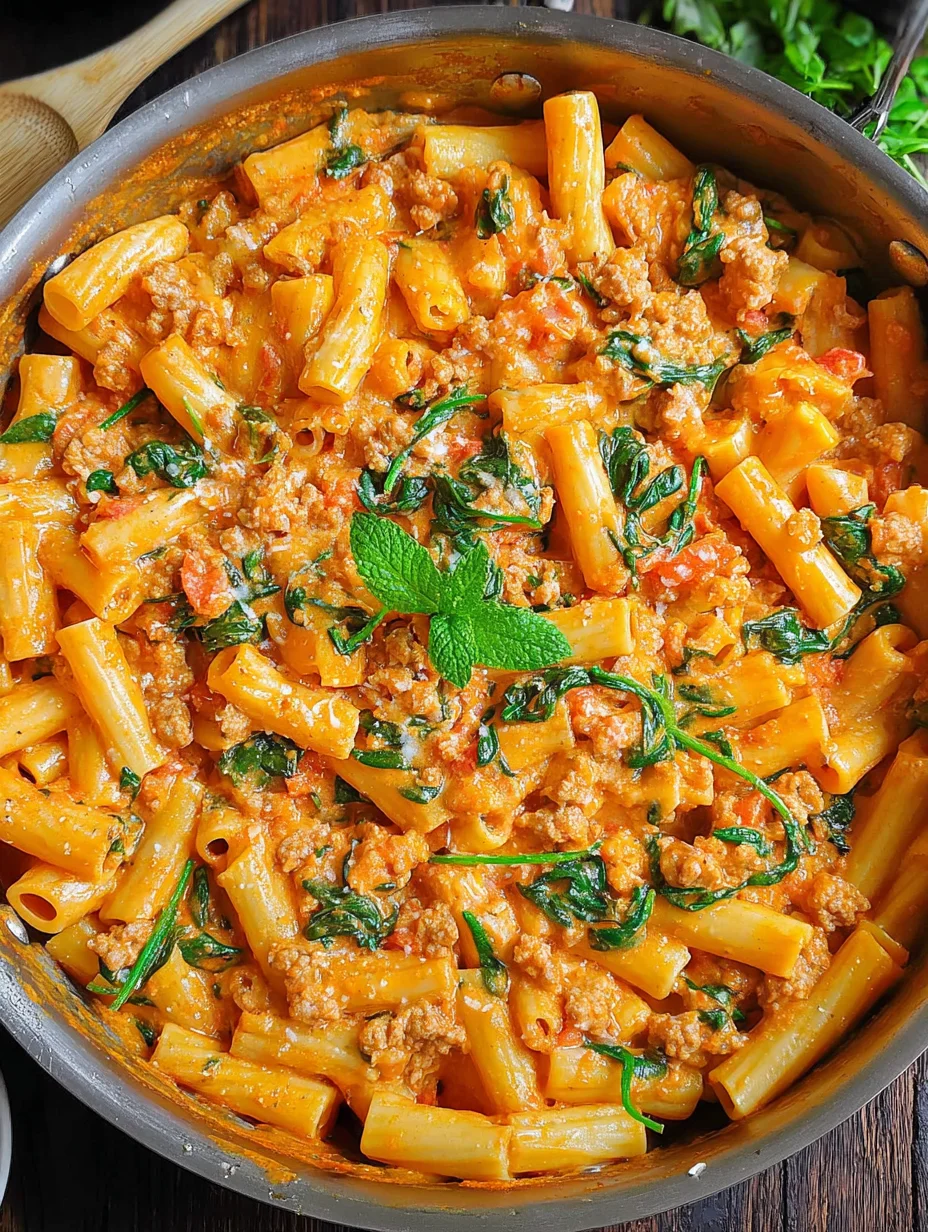 Creamy Sausage Rigatoni