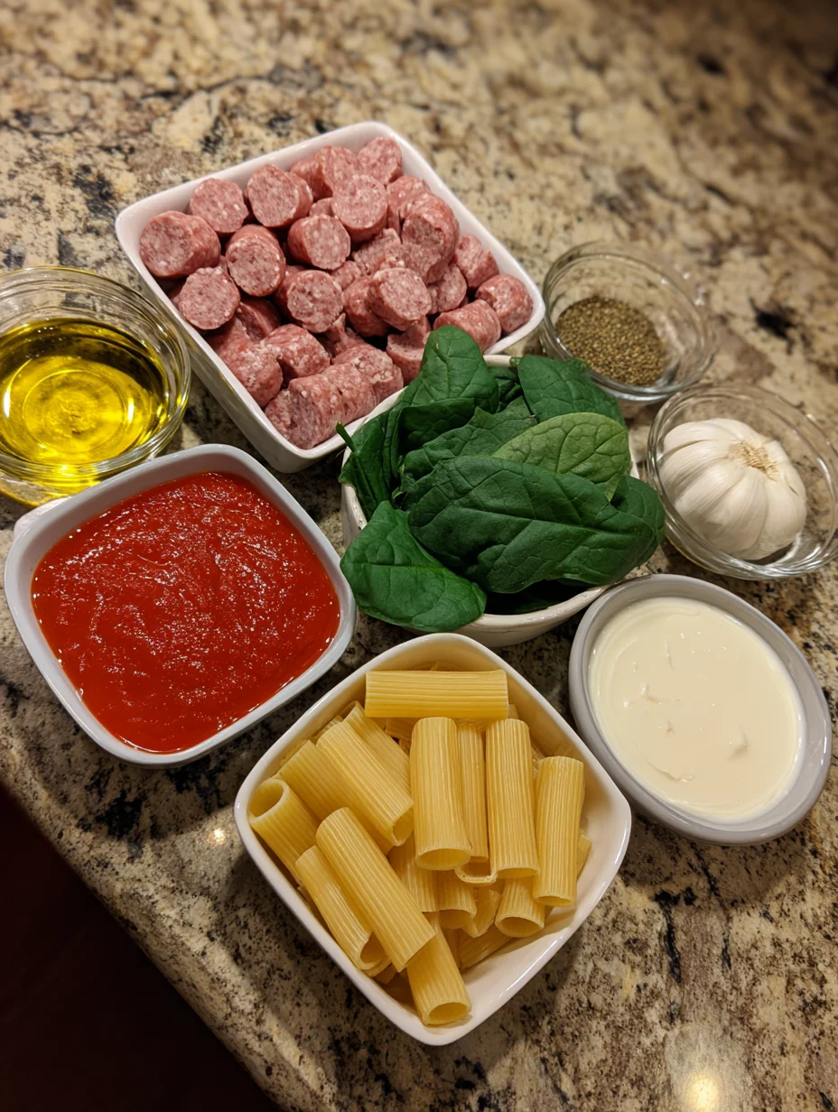 Creamy Sausage Rigatoni