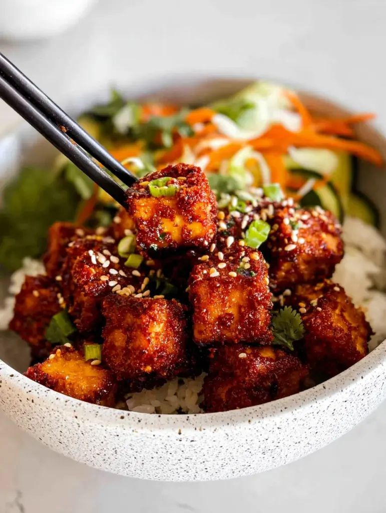 Crispy Gochujang Korean Tofu