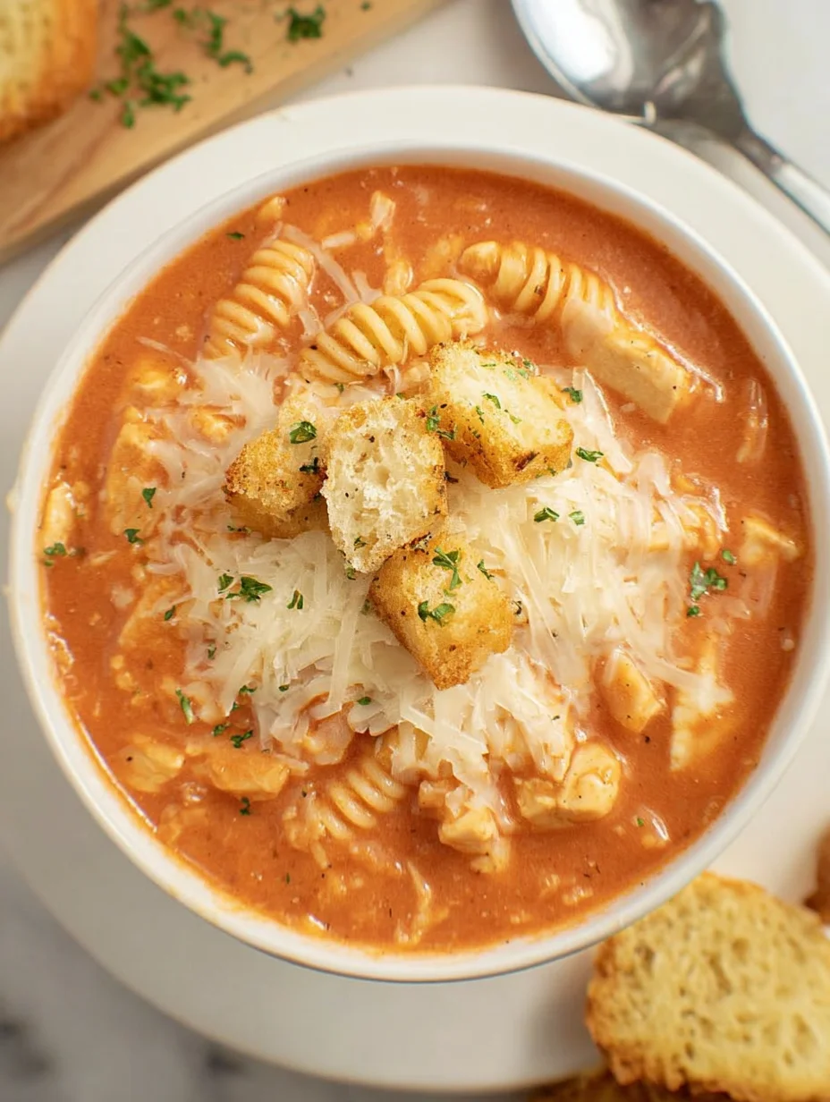 Crockpot Chicken Parmesan Soup