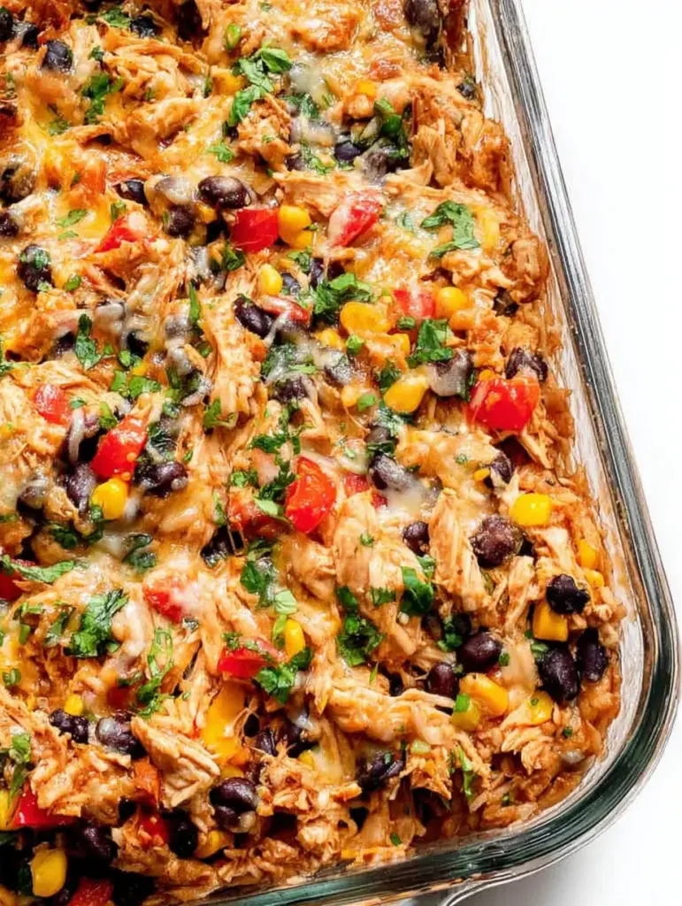 Easy Chicken Burrito Casserole