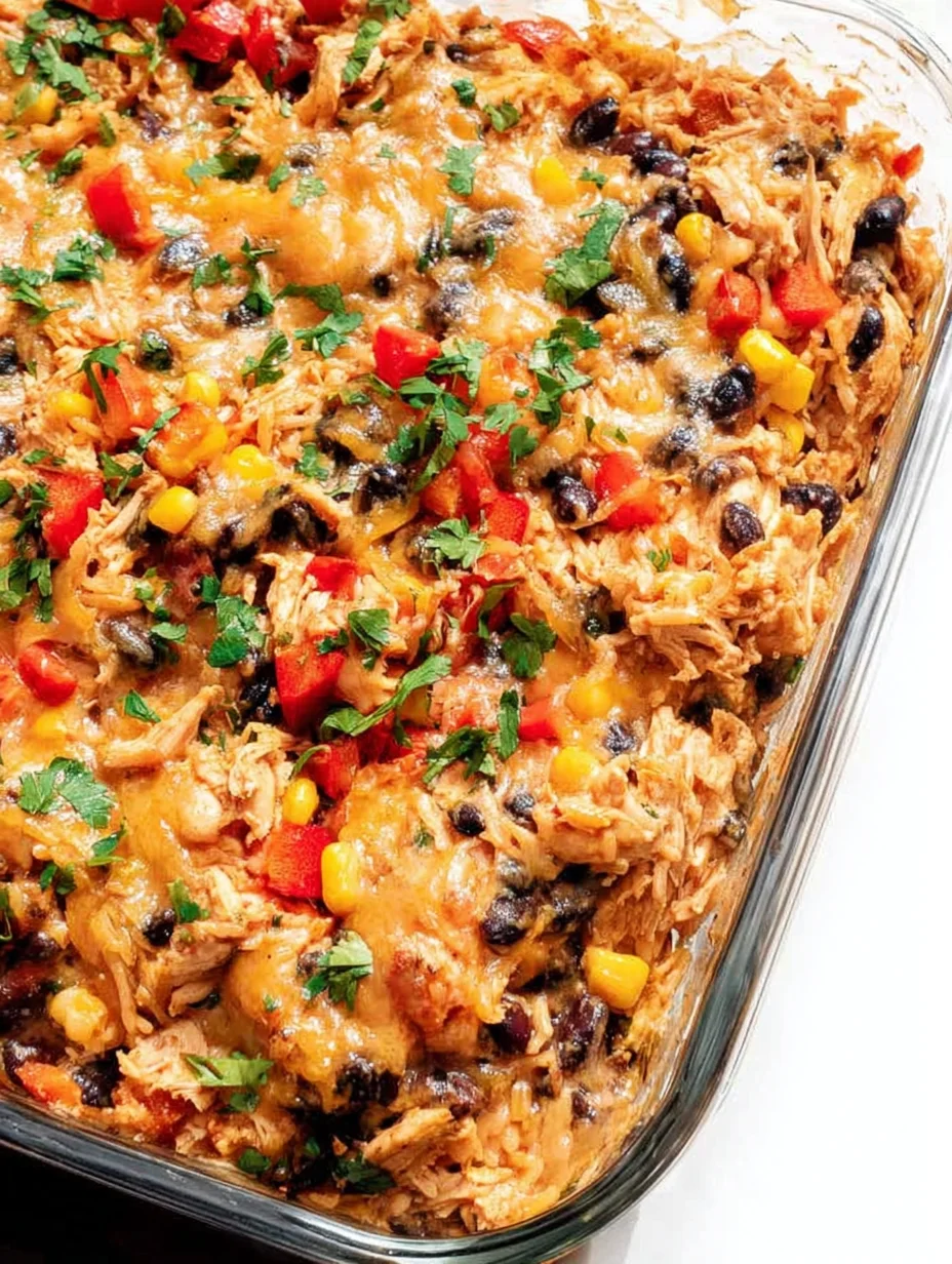 Easy Chicken Burrito Casserole