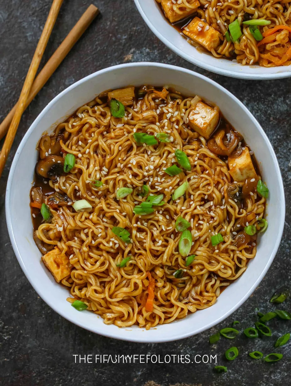 Easy Saucy Ramen Noodles