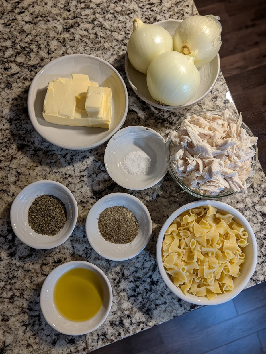 French Onion Chicken Orzo Casserole