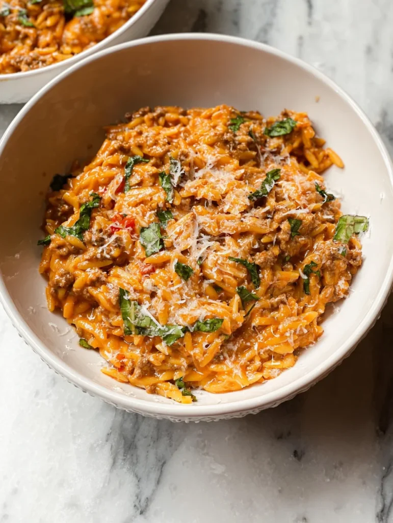 Ground Beef Orzo
