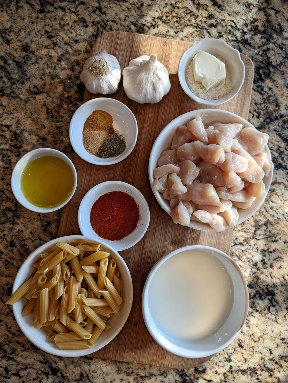 Healthy Garlic Parmesan Chicken Pasta