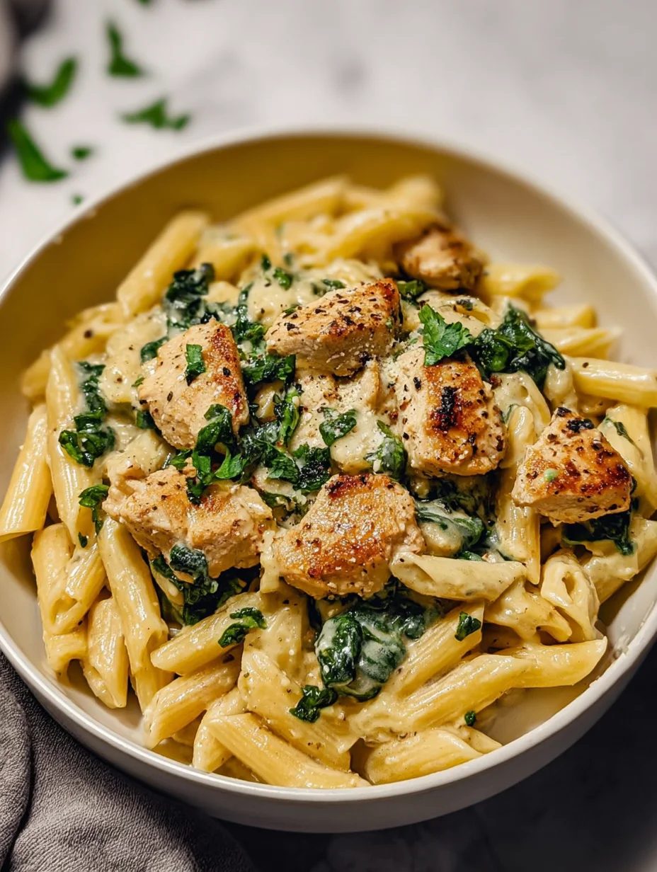 Healthy Garlic Parmesan Chicken Pasta