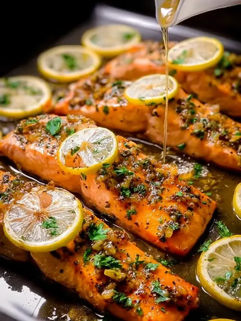 Honey Garlic Butter Baked Salmon