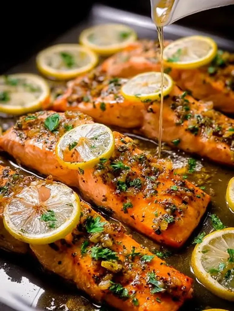 Honey Garlic Butter Baked Salmon