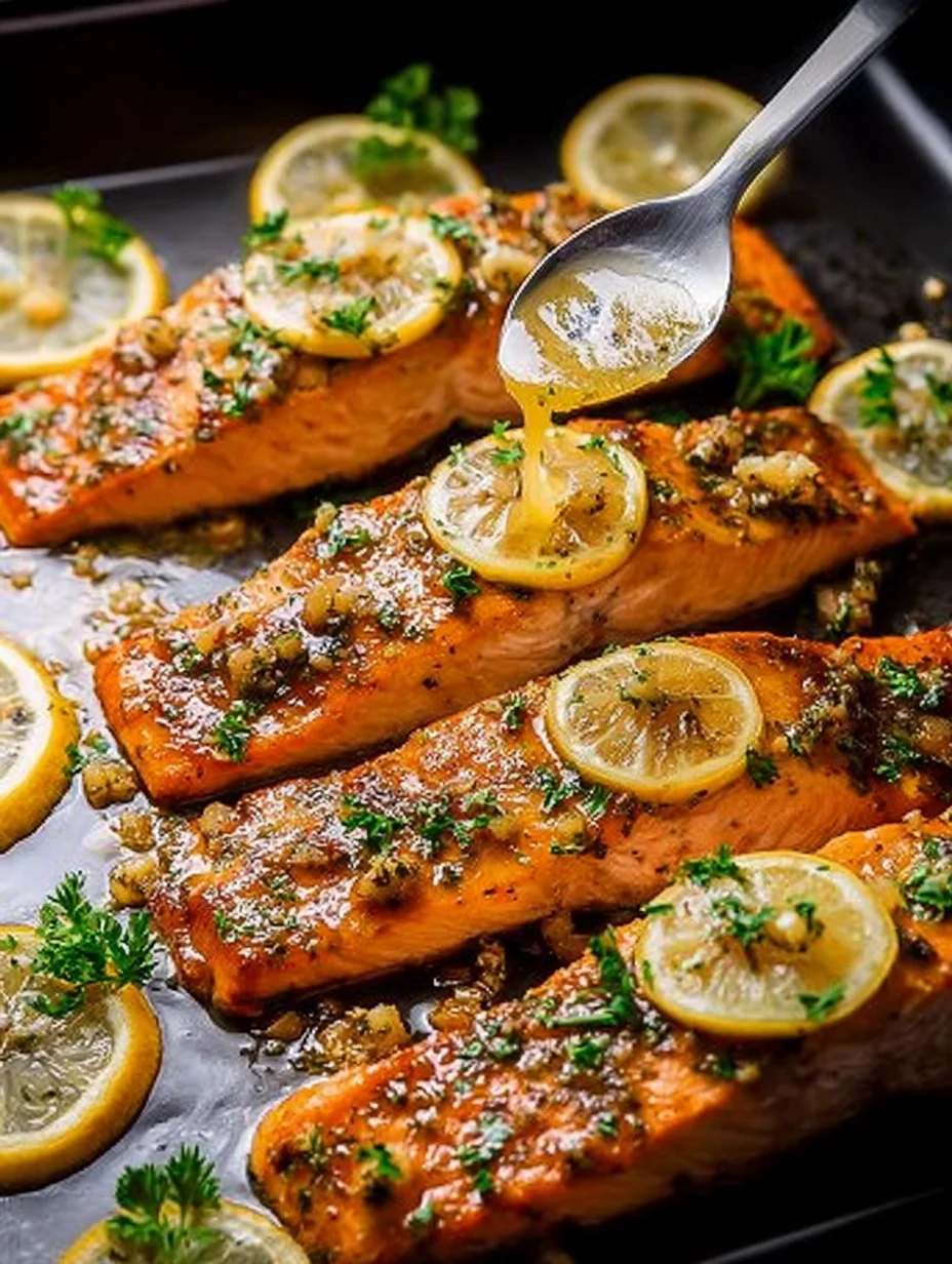 Honey Garlic Butter Baked Salmon