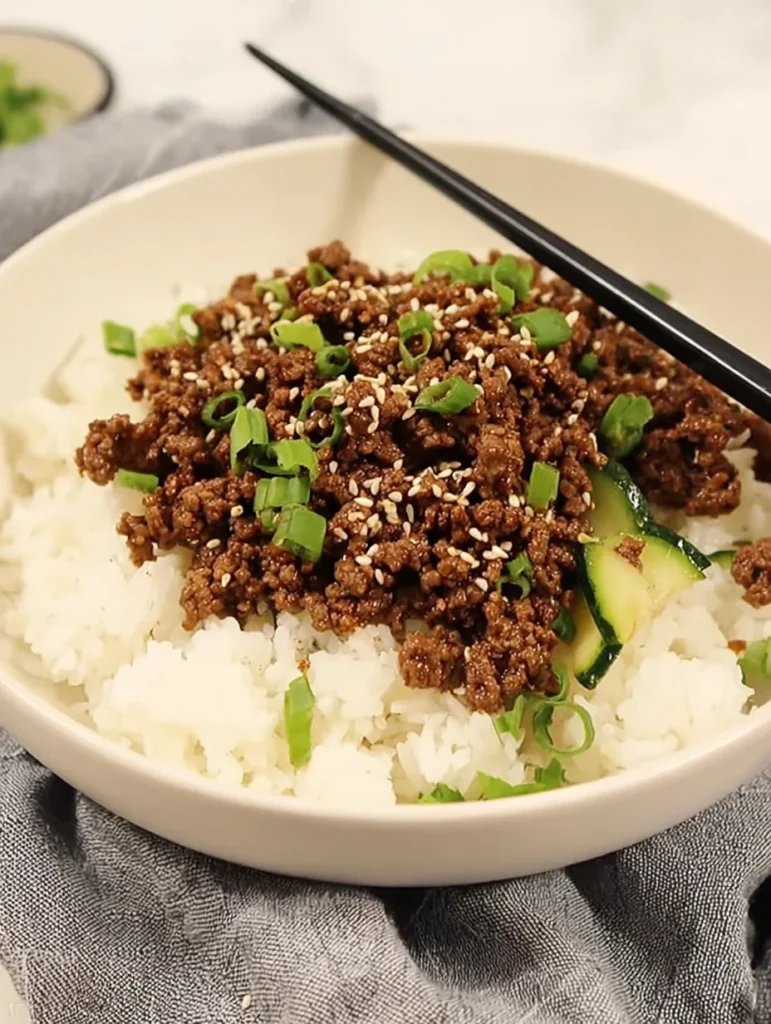 Korean Ground Beef Bowl