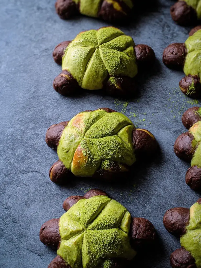 Matcha Milk Bread Turtles