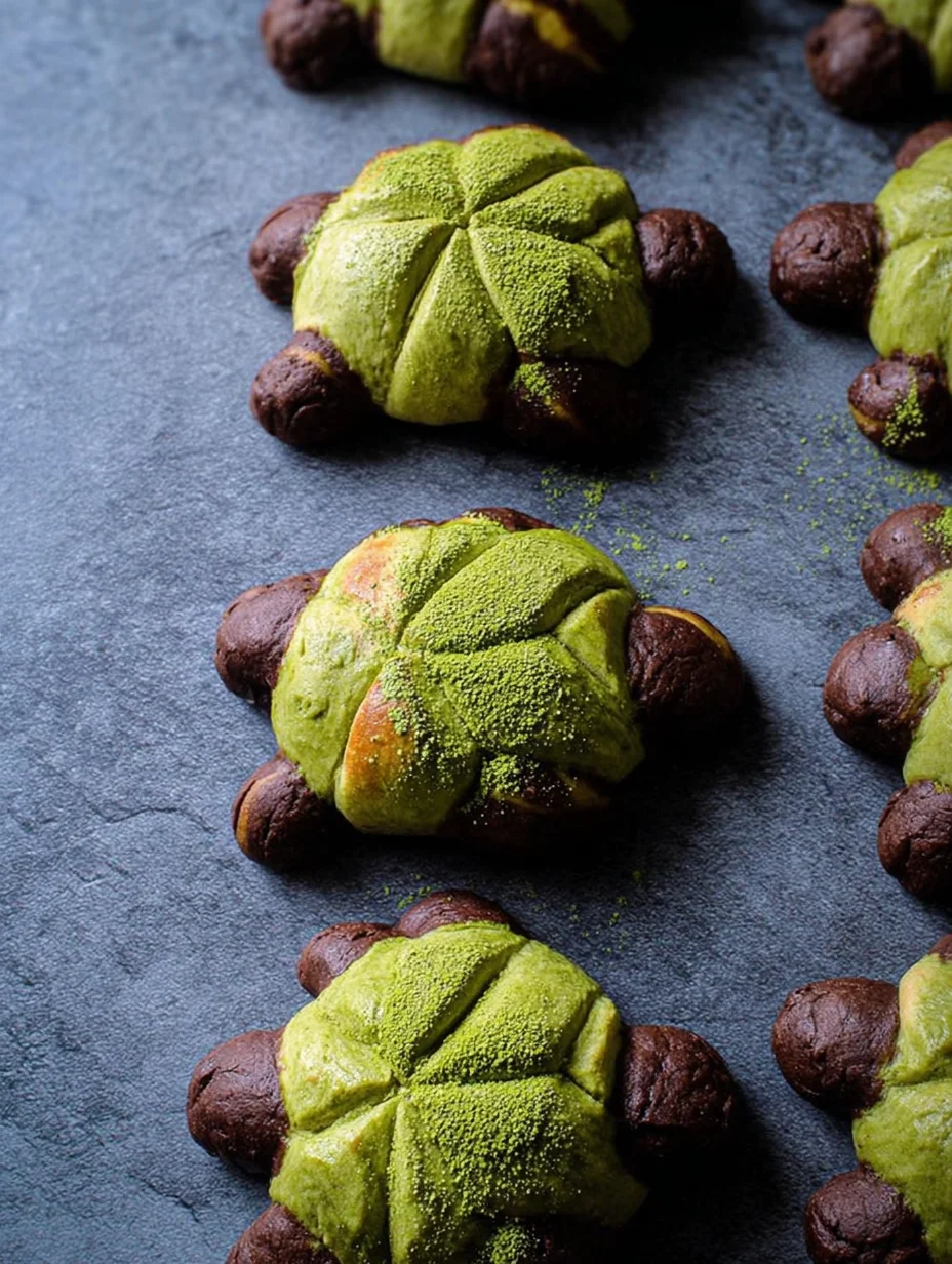 Matcha Milk Bread Turtles