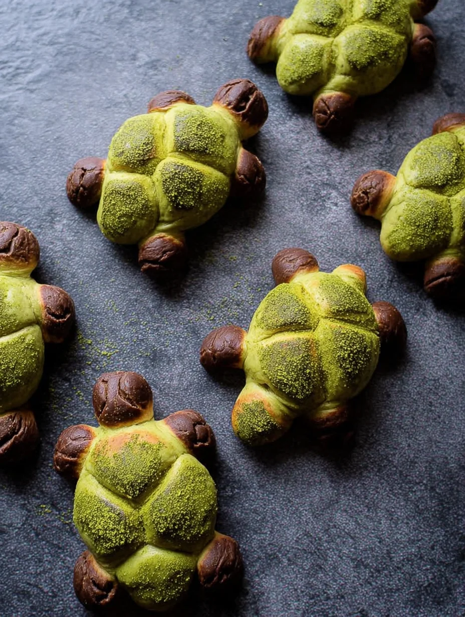 Matcha Milk Bread Turtles