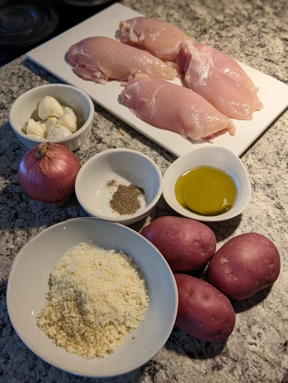 Parmesan Crusted Chicken Sheet Pan Dinner