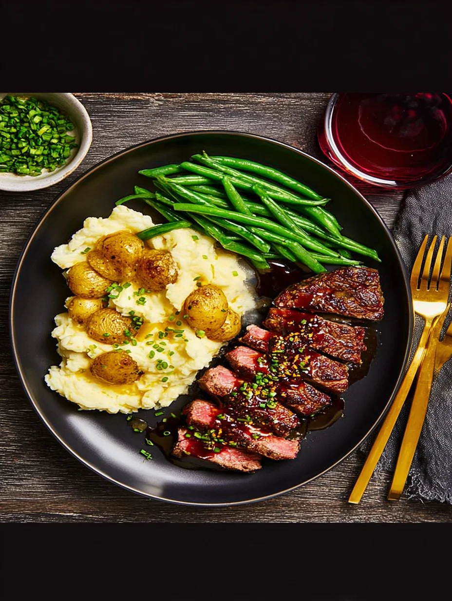 Ribeye and Roasted Garlic Pan Sauce