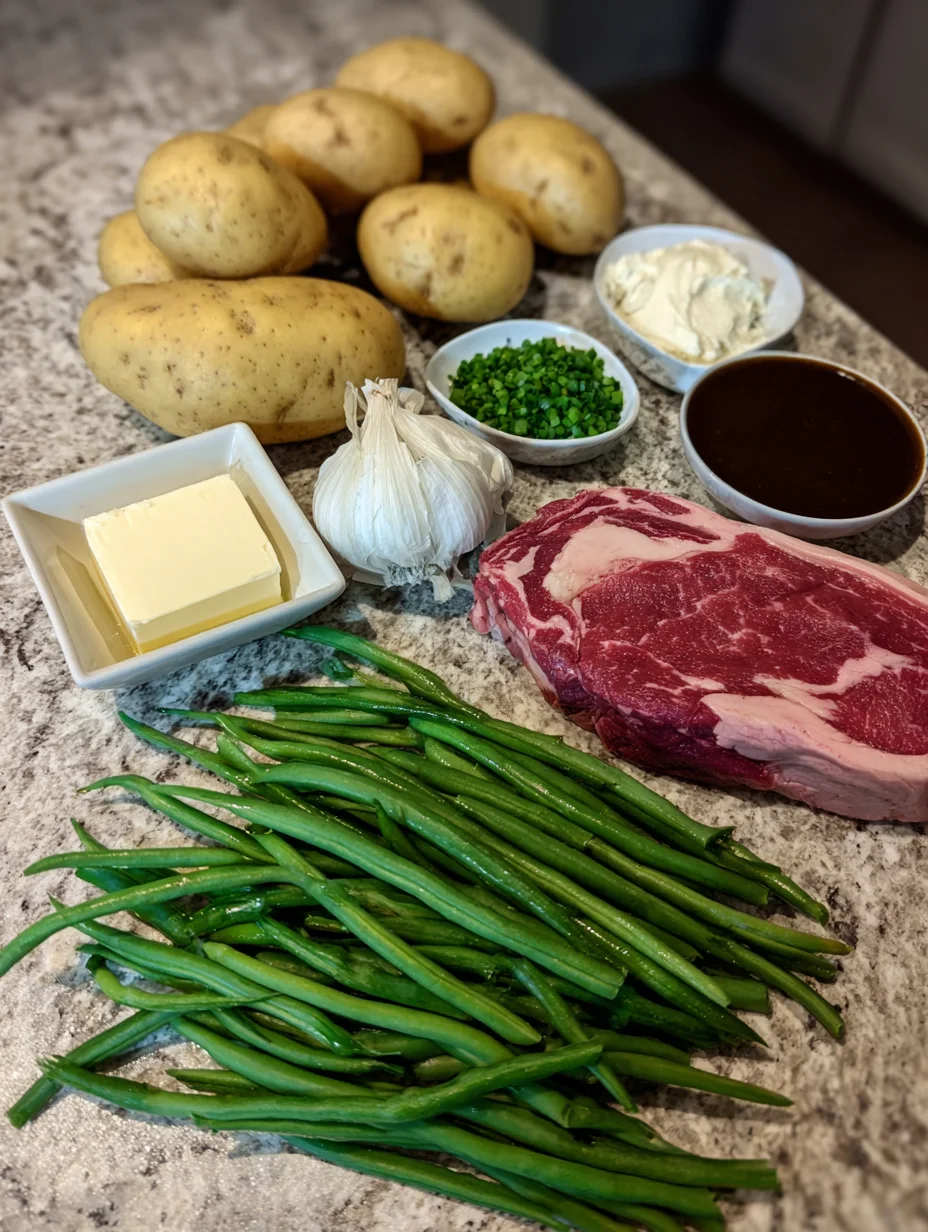 Ribeye and Roasted Garlic Pan Sauce