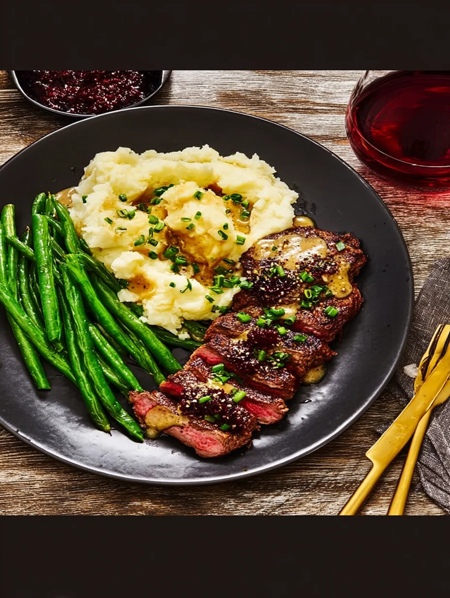 Ribeye and Roasted Garlic Pan Sauce