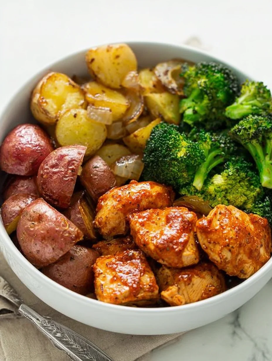 Skinny Chicken and Roasted Potato Bowl