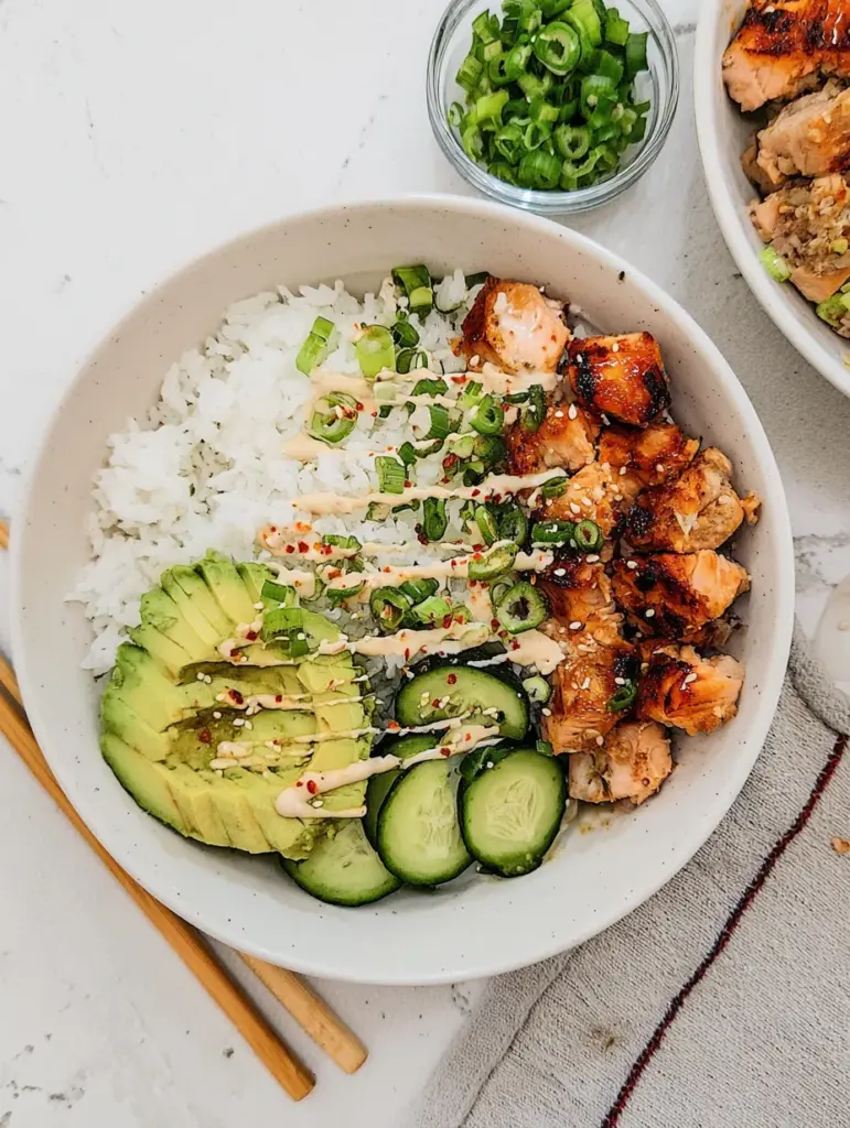 Spicy Salmon Bowls