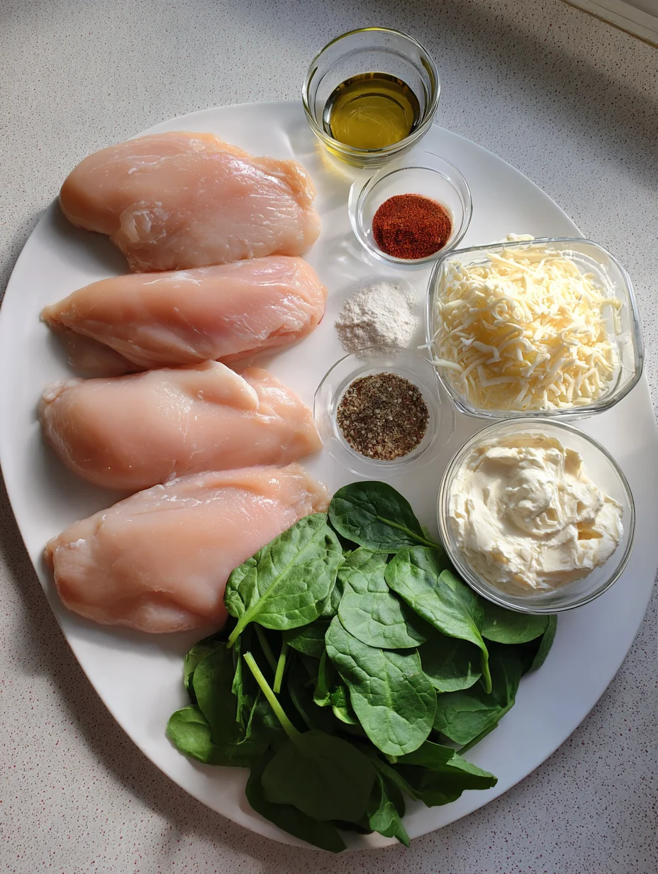 Spinach Stuffed Chicken Breasts
