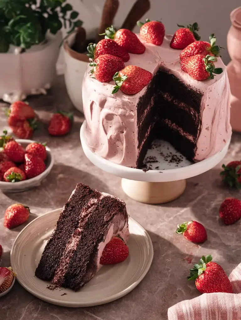 Strawberry Chocolate Cake