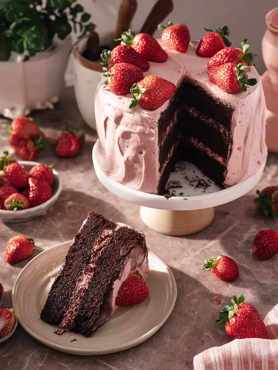 Strawberry Chocolate Cake
