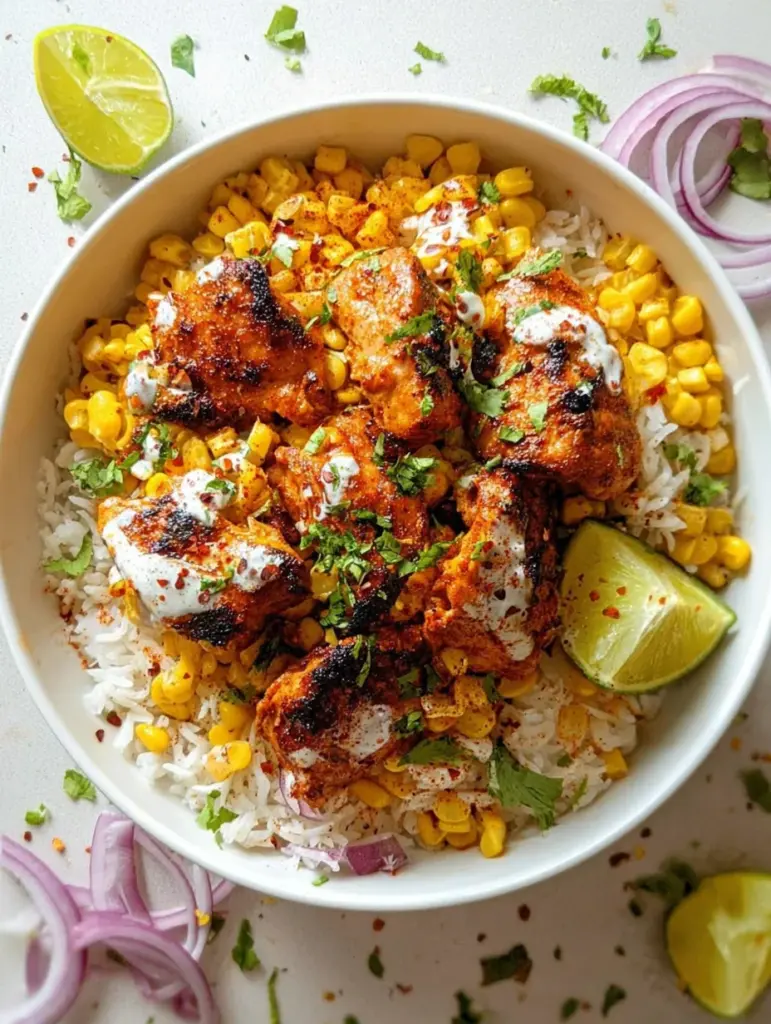 Street Corn Chicken Rice Bowl