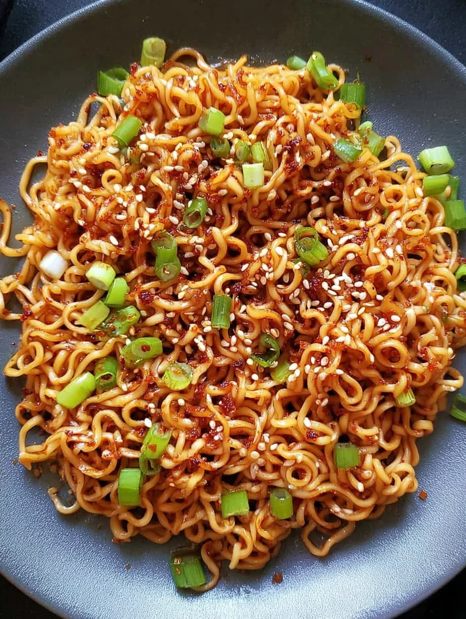 10 Minute Sesame Garlic Ramen Noodles