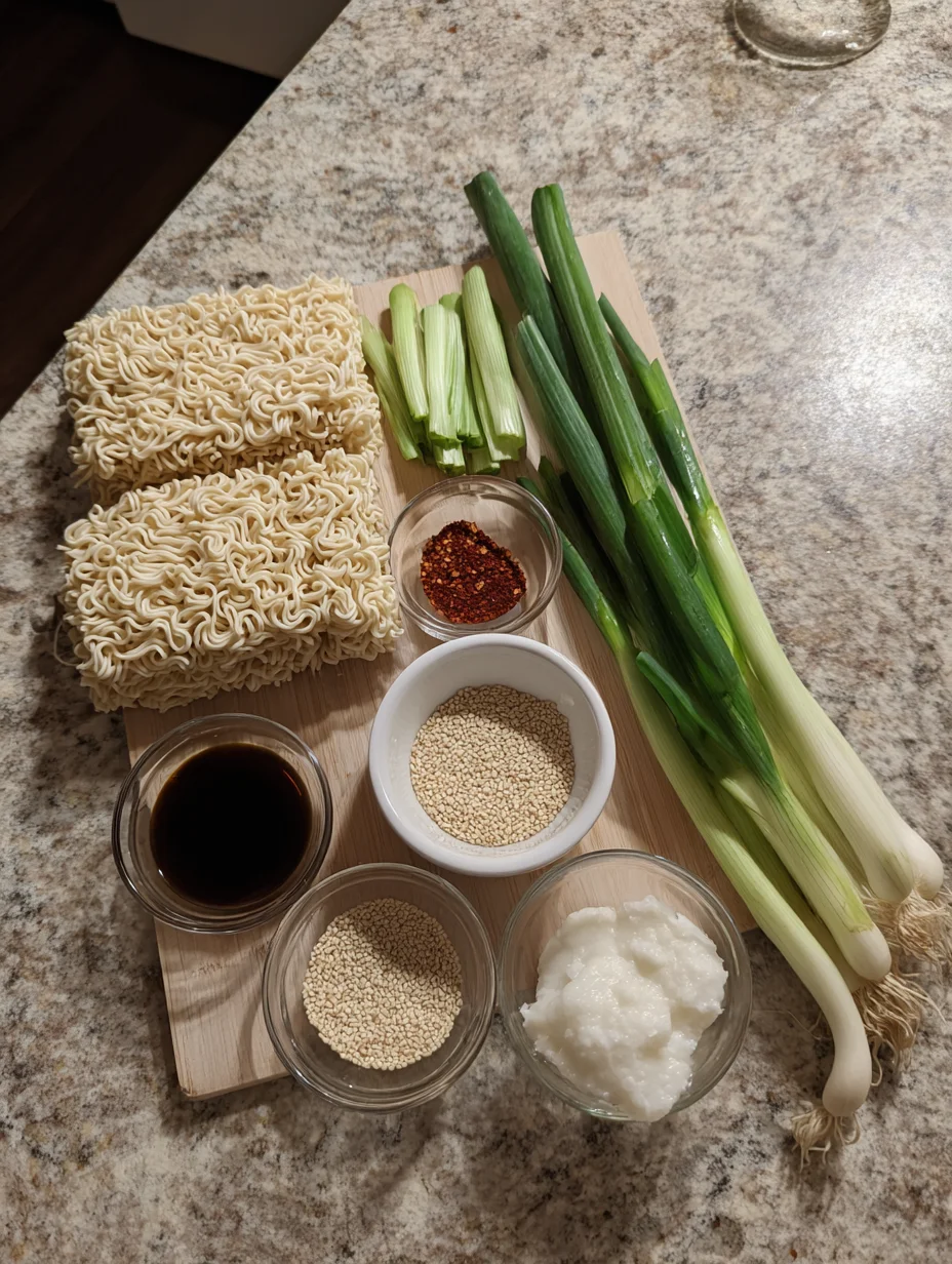 10 Minute Sesame Garlic Ramen Noodles