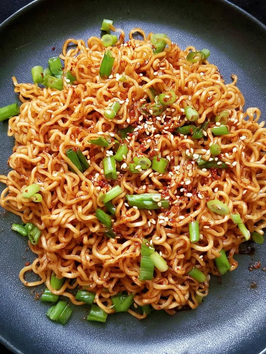 10 Minute Sesame Garlic Ramen Noodles
