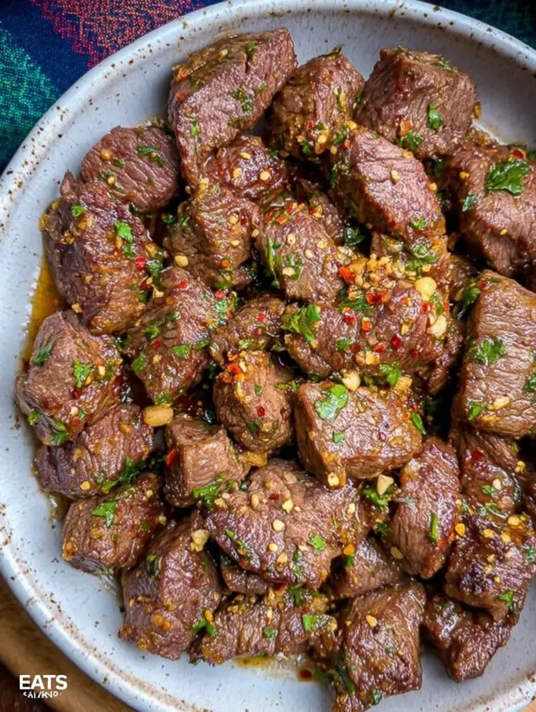 Air Fryer Garlic Butter Steak Bites