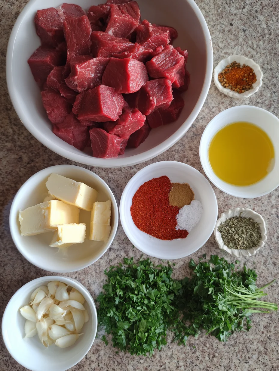Air Fryer Garlic Butter Steak Bites