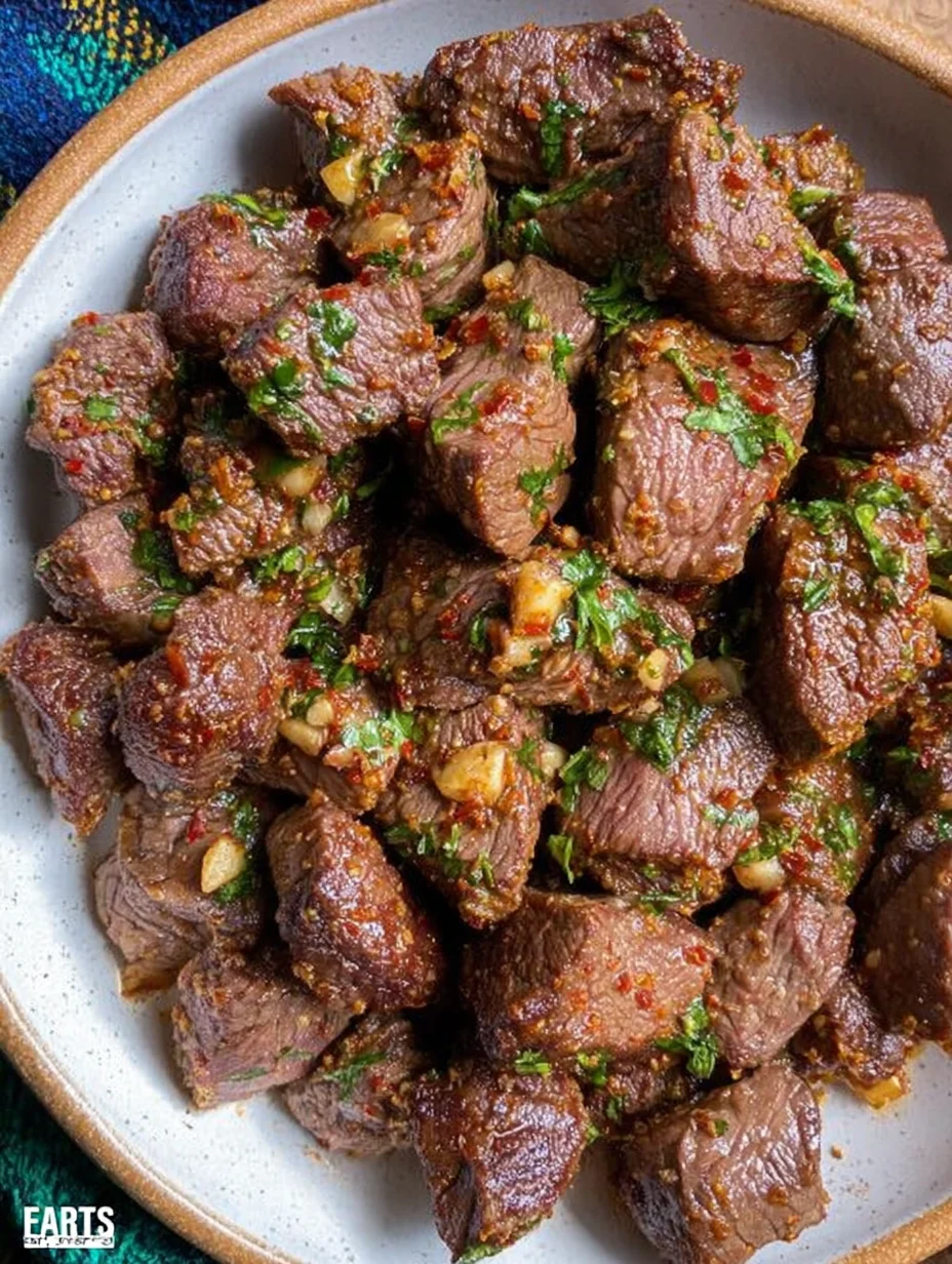 Air Fryer Garlic Butter Steak Bites