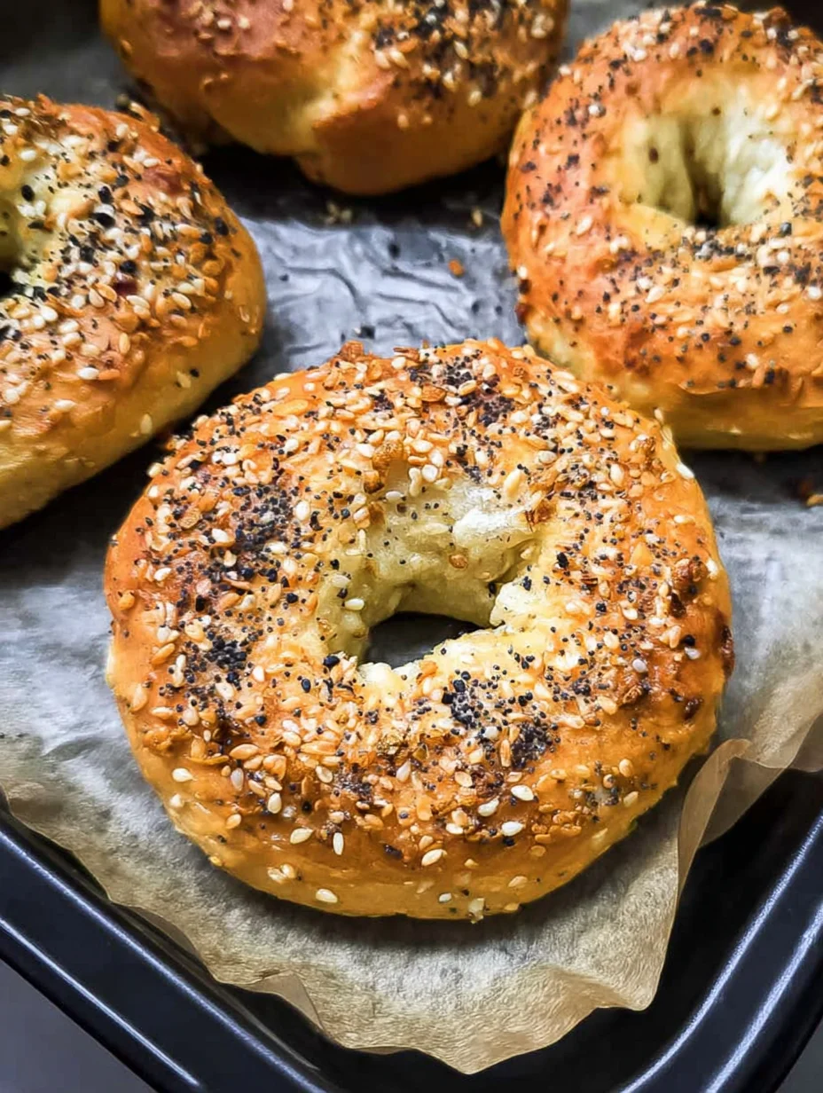 Air Fryer Protein Bagels