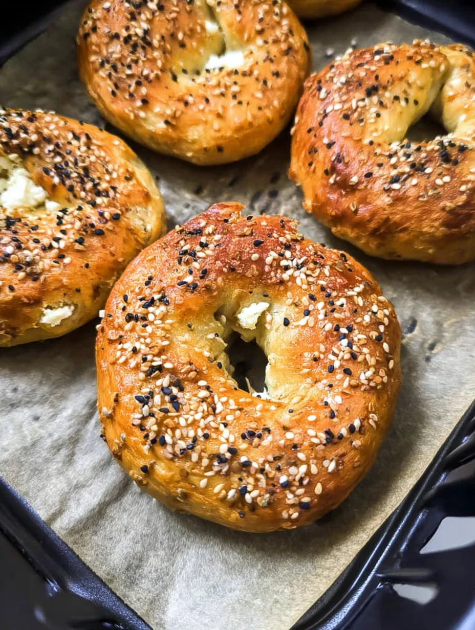 Air Fryer Protein Bagels