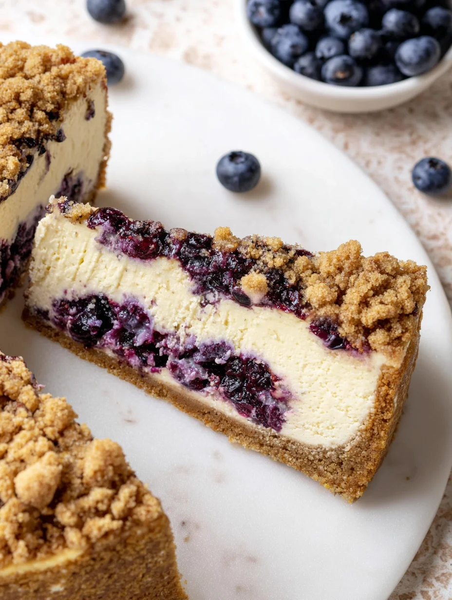 Blueberry Crumble Cheesecake